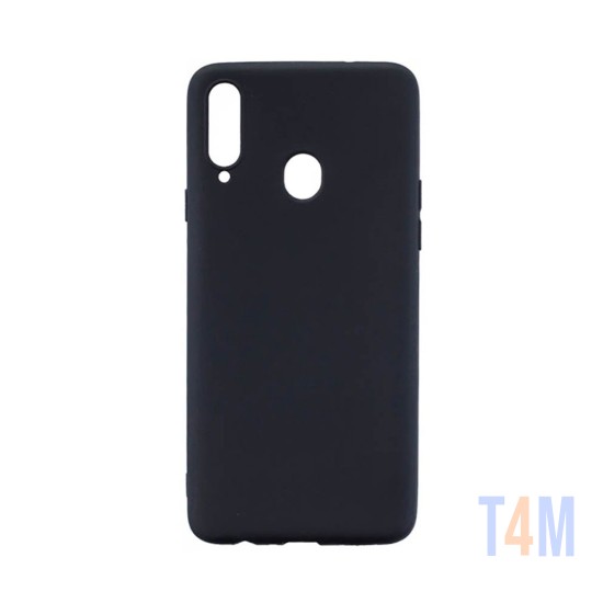 Capa de Silicone Macio para Samsung Galaxy A20s Preto